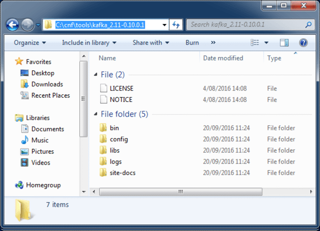 apache kafka install directory