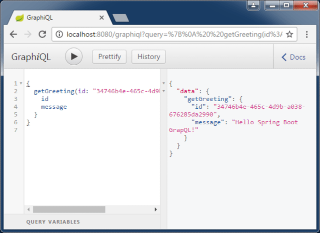 graphiql get greeting