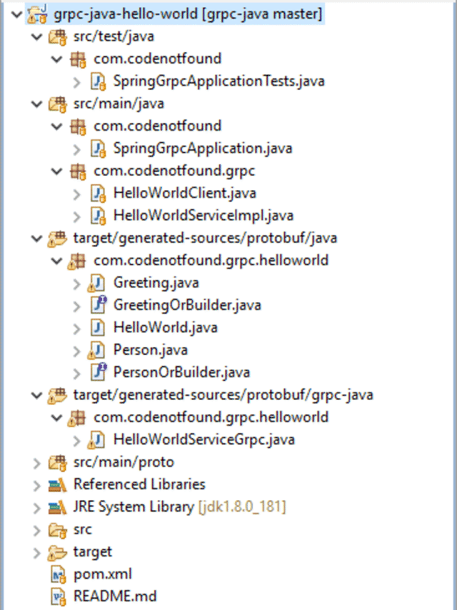 grpc java hello world maven project