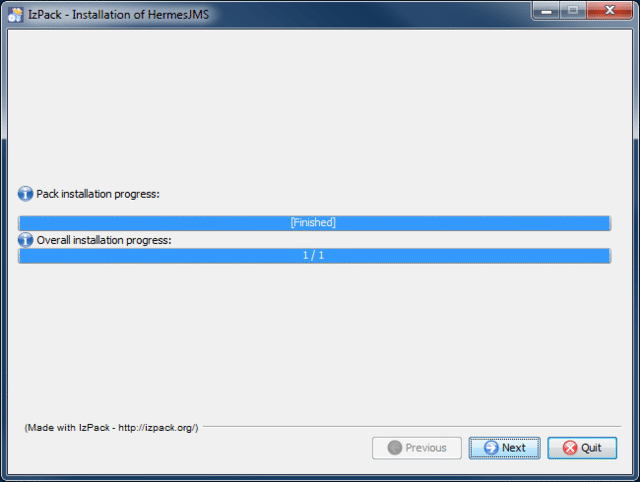 hermesjms installation progress