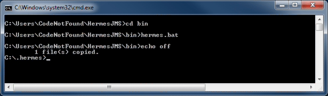 hermesjms start windows
