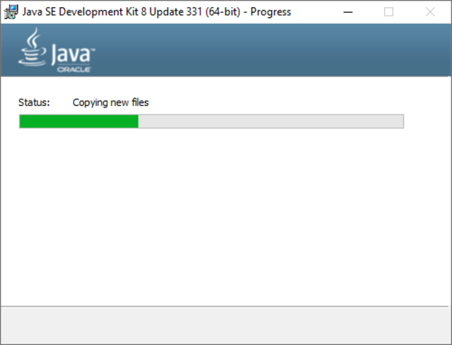 java 8 oracle jdk installer progres
