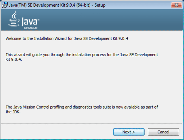 java 9 installer start