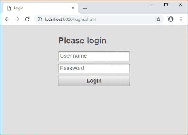 jsf primefaces login page