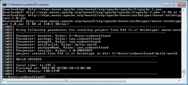 maven 3.2 create new project