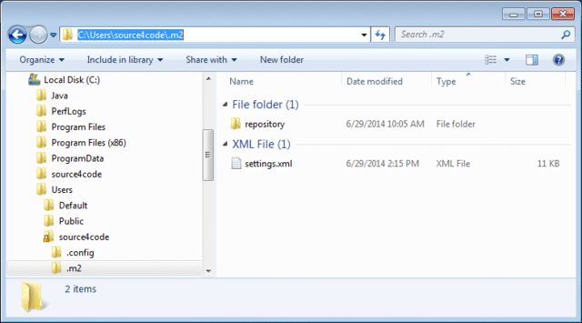 maven copy settings xml