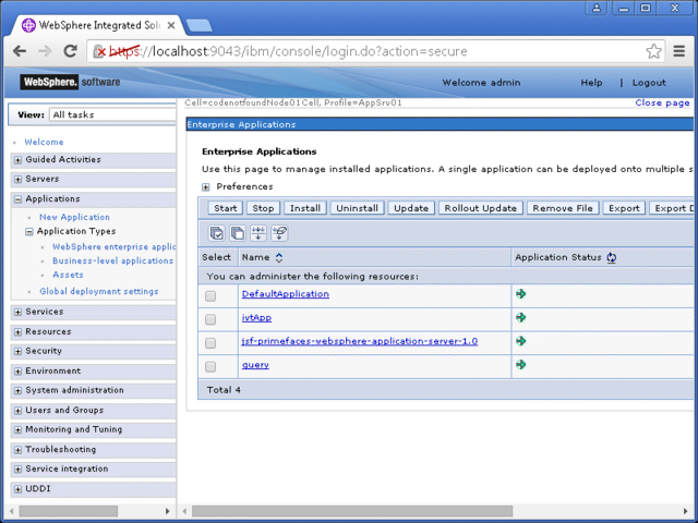 websphere application server applications